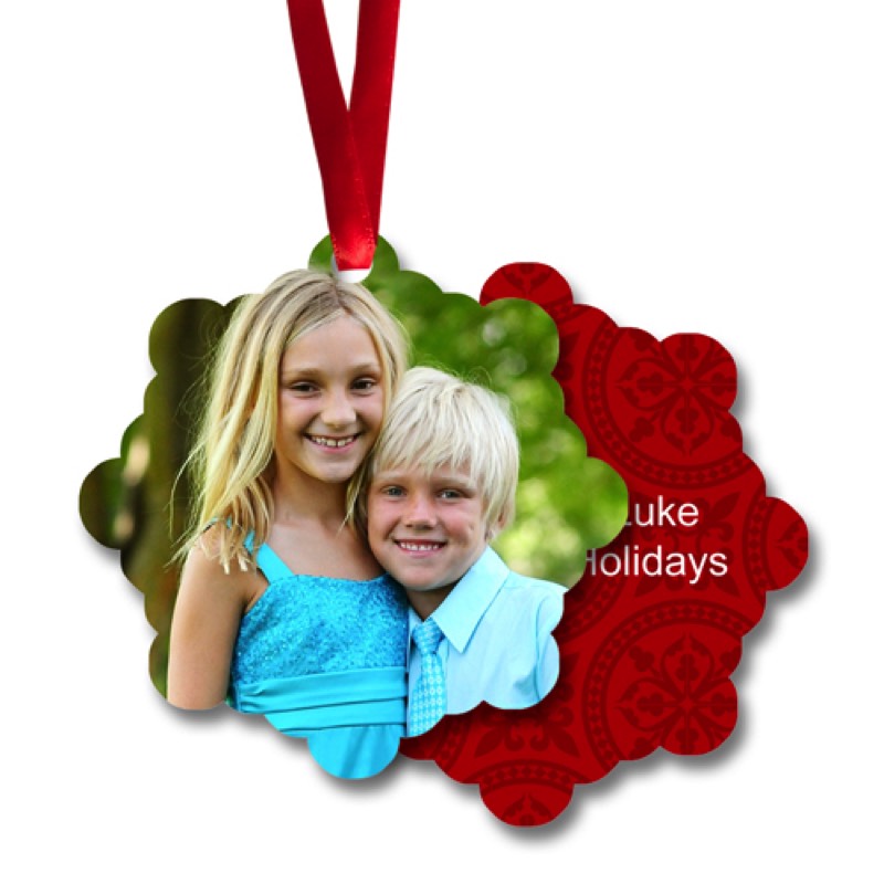 snowflake photo ornament